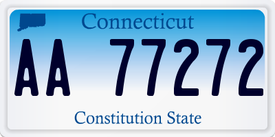 CT license plate AA77272