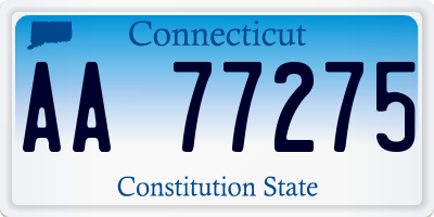 CT license plate AA77275