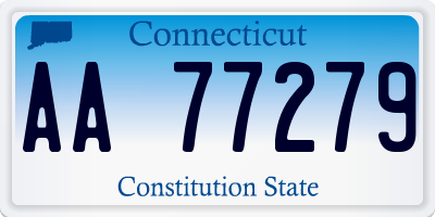 CT license plate AA77279