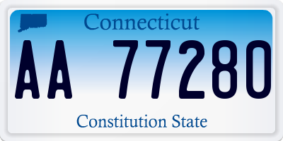 CT license plate AA77280