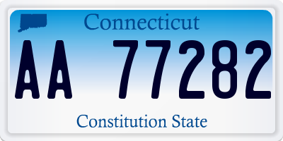 CT license plate AA77282