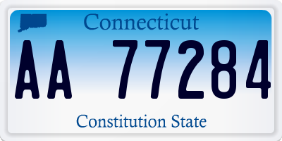 CT license plate AA77284