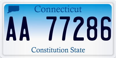 CT license plate AA77286