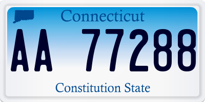 CT license plate AA77288