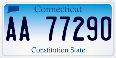 CT license plate AA77290