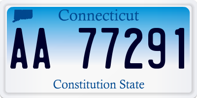 CT license plate AA77291