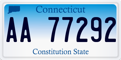 CT license plate AA77292