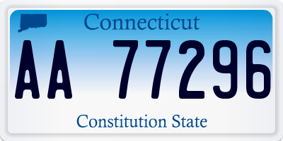 CT license plate AA77296