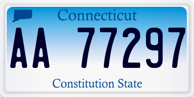 CT license plate AA77297