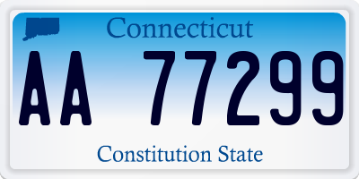 CT license plate AA77299