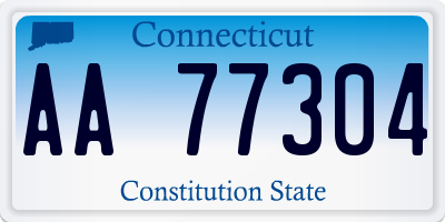 CT license plate AA77304