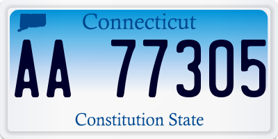 CT license plate AA77305