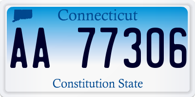 CT license plate AA77306