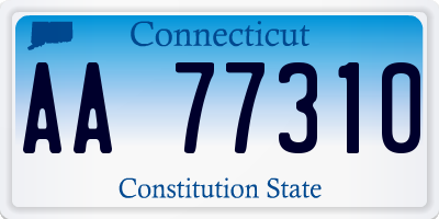 CT license plate AA77310