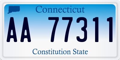 CT license plate AA77311