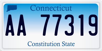 CT license plate AA77319