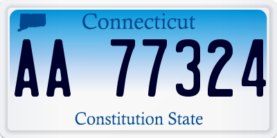 CT license plate AA77324