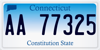 CT license plate AA77325