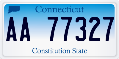 CT license plate AA77327