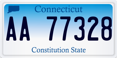 CT license plate AA77328