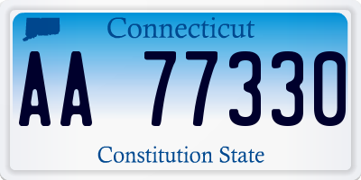 CT license plate AA77330