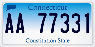 CT license plate AA77331