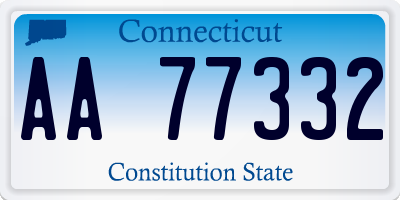 CT license plate AA77332