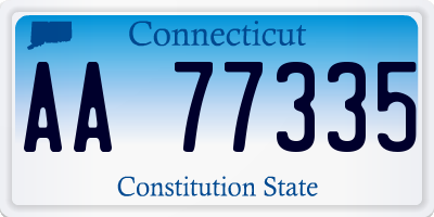 CT license plate AA77335