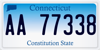 CT license plate AA77338