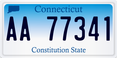 CT license plate AA77341