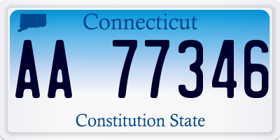 CT license plate AA77346