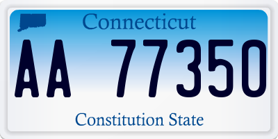 CT license plate AA77350