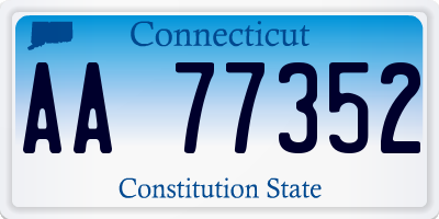 CT license plate AA77352