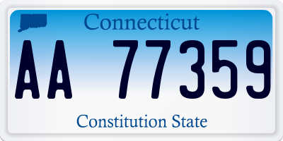 CT license plate AA77359