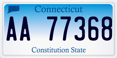 CT license plate AA77368