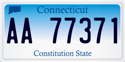 CT license plate AA77371