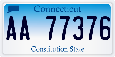 CT license plate AA77376