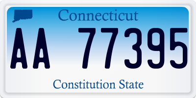 CT license plate AA77395