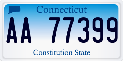 CT license plate AA77399