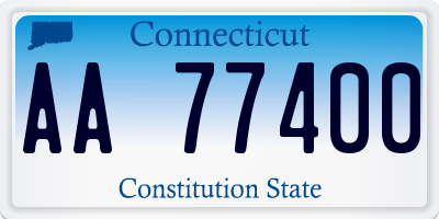 CT license plate AA77400