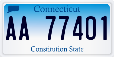 CT license plate AA77401