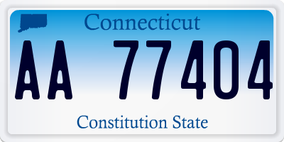 CT license plate AA77404