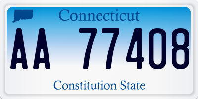 CT license plate AA77408