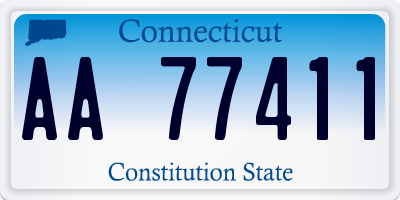 CT license plate AA77411