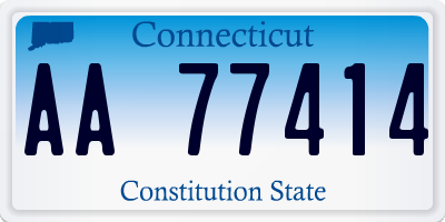 CT license plate AA77414