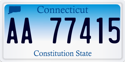 CT license plate AA77415