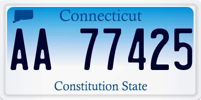 CT license plate AA77425