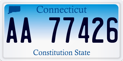 CT license plate AA77426