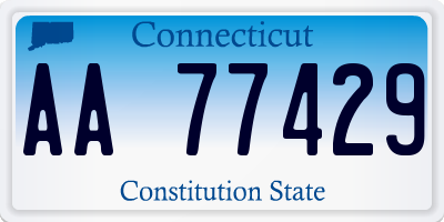 CT license plate AA77429