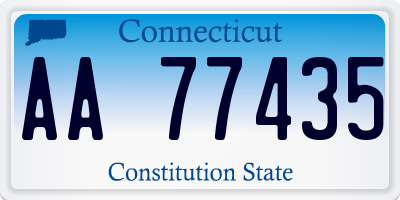 CT license plate AA77435